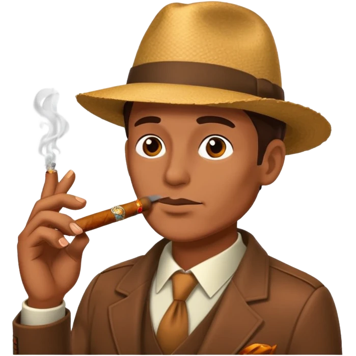 Car smoking cigar emoji