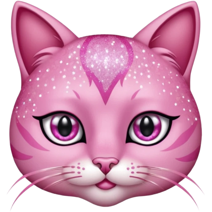 glitter sexy pink cat emoji
