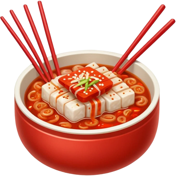 baechu kimchi with chopsticks emoji