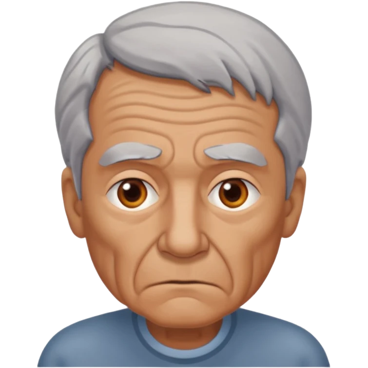 abuelo de pueblo serio y desconfiado emoji