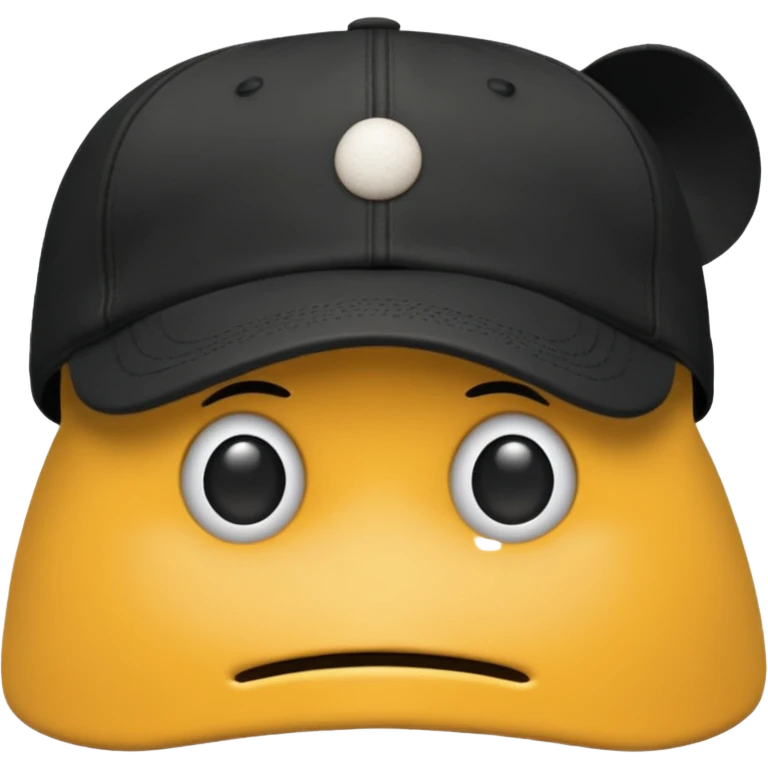 black baseball cap emoji