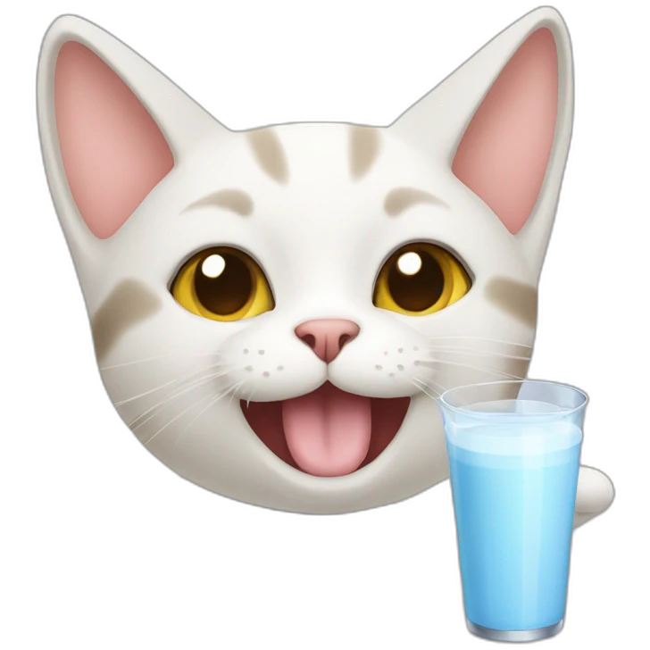 Cat-drinking-milk emoji
