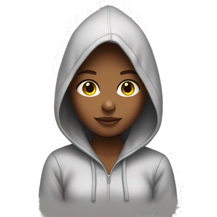 Girl in hoodie emoji
