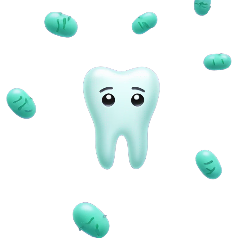 Bacteria on tooth emoji
