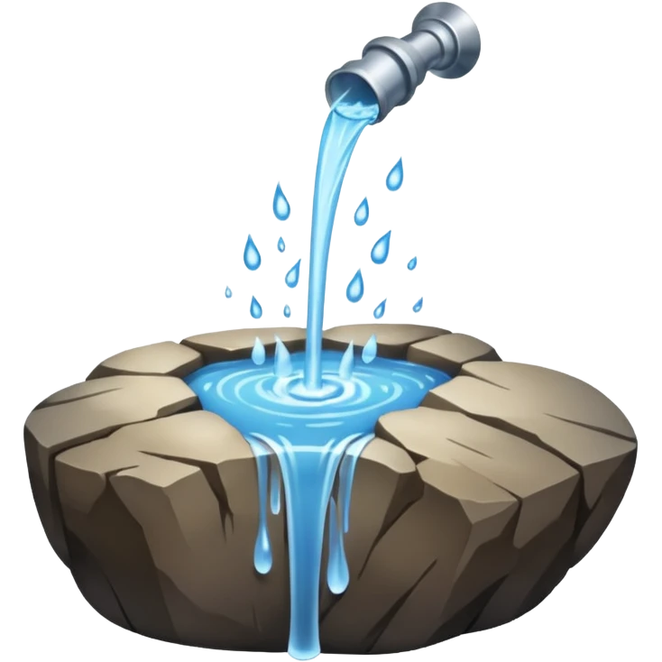 water pouring onto rocks and steaming emoji