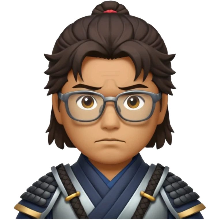 gözlüklü zırhlı samuray emoji