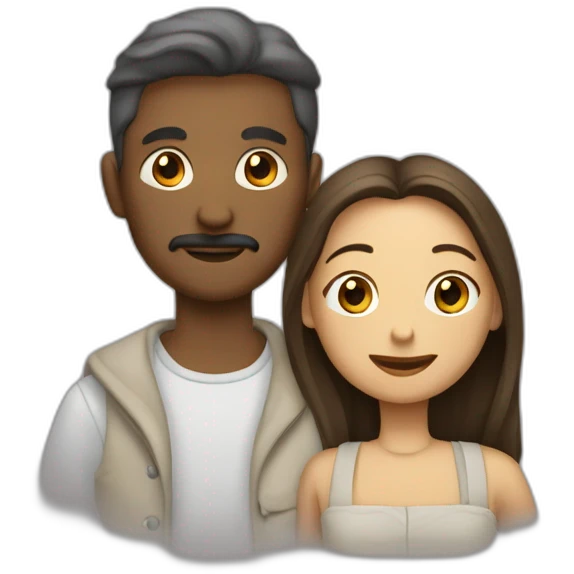 Homme et femme faisant un câlin serré emoji