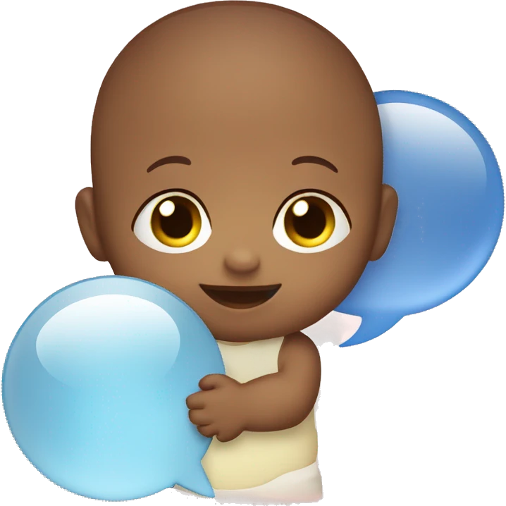 baby holding speechbubble emoji