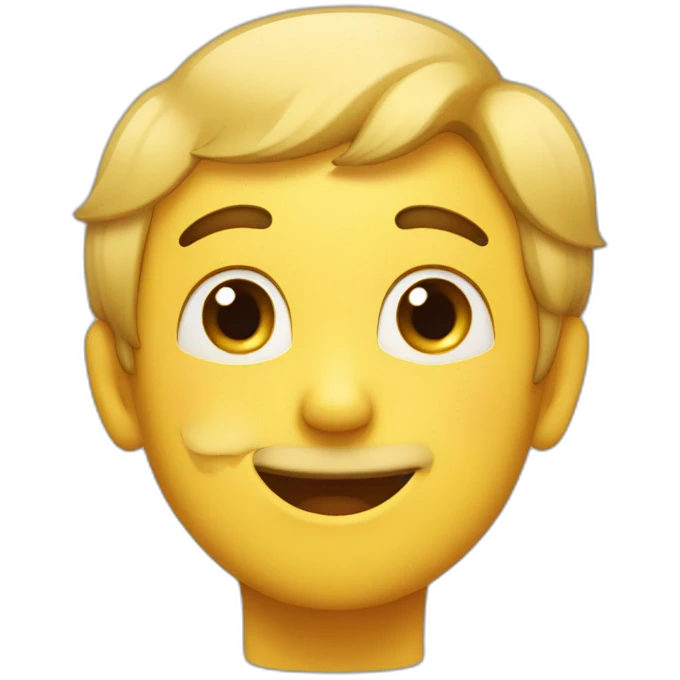 An emoji with tears of joy in his eyes and his hand under his chin emoji