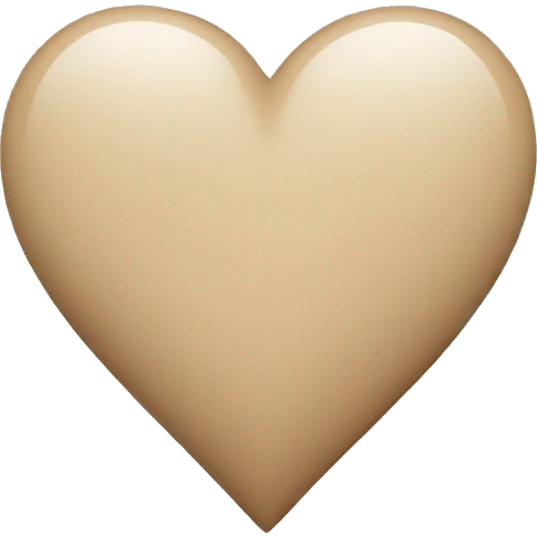A beige heart emoji