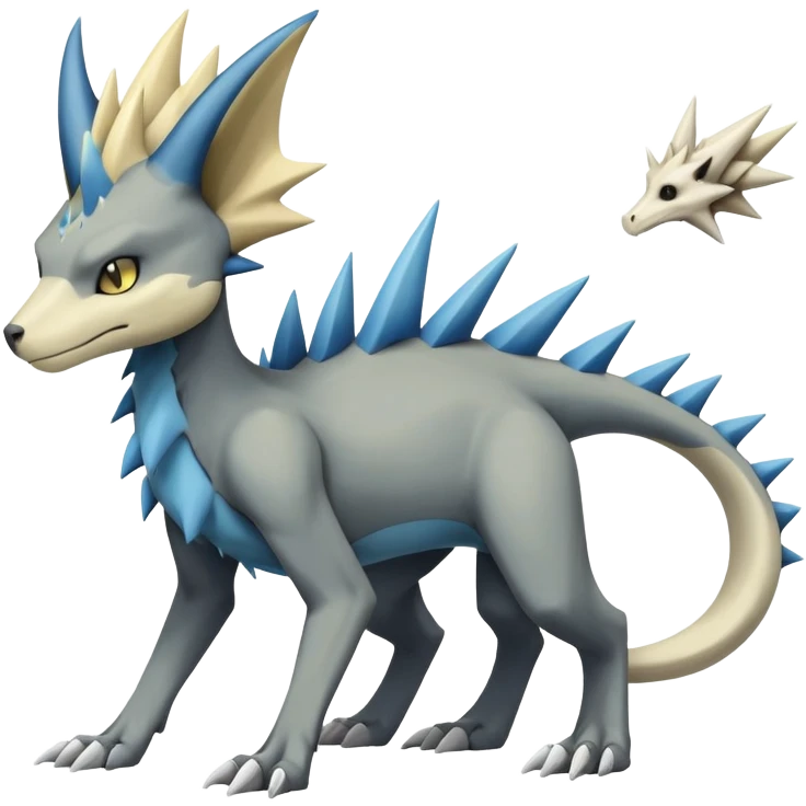 Manectric-Luxray-Cubone-Marowak-Draco-Fakémon-hybrid-creature (full body), 4 legs emoji