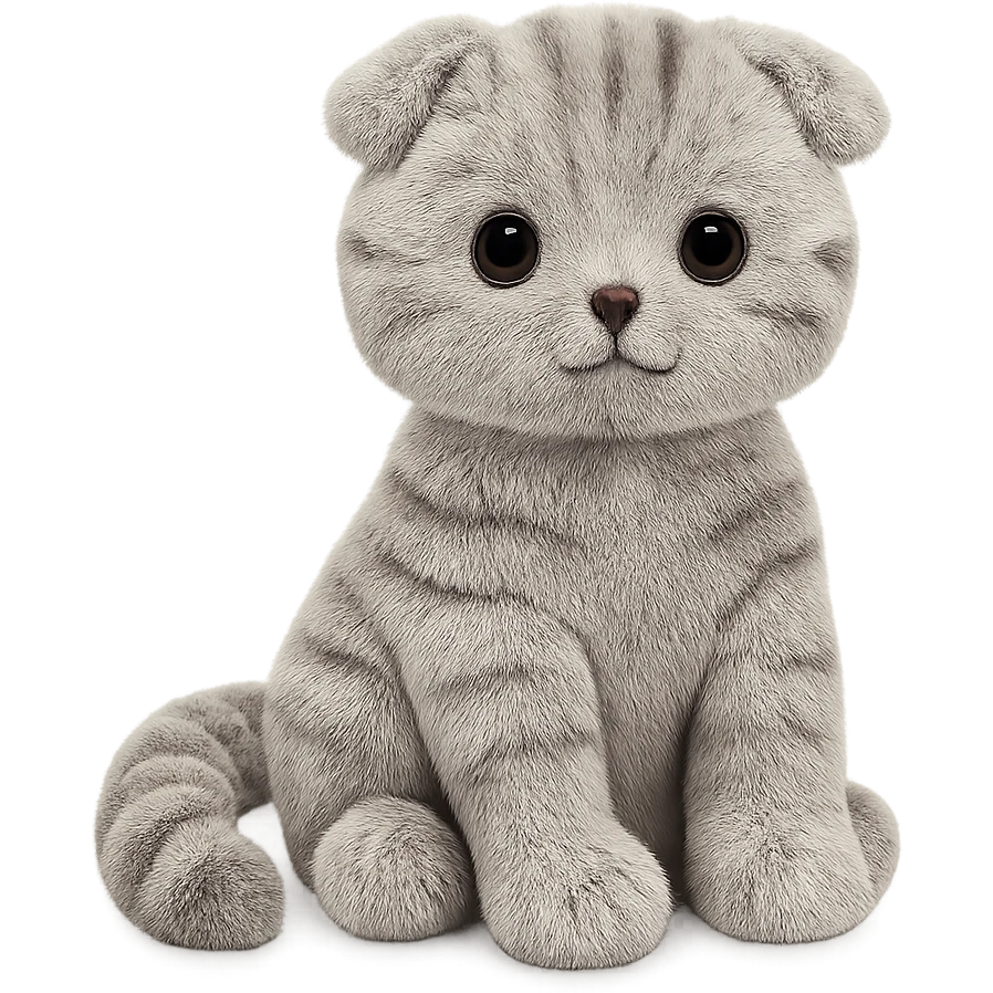 cute scottish fold kitty jellycat plushie emoji