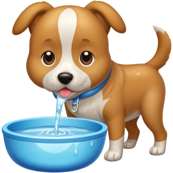 Dog, water bowl emoji