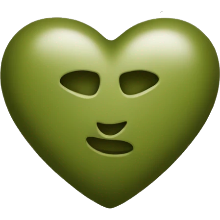 Olive green heart  emoji