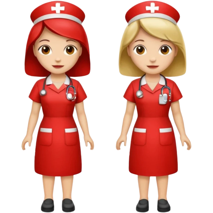 red dresses nurse emoji