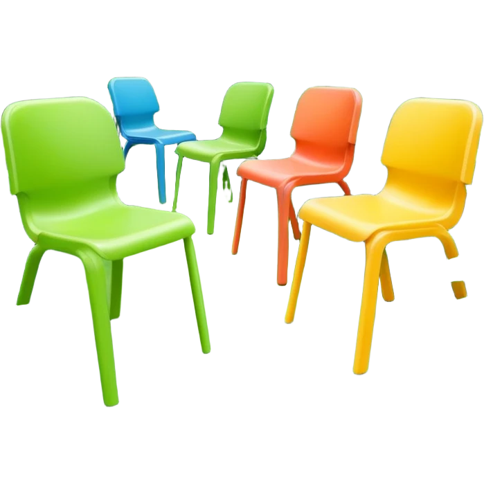 Plastic chairs in jungle emoji