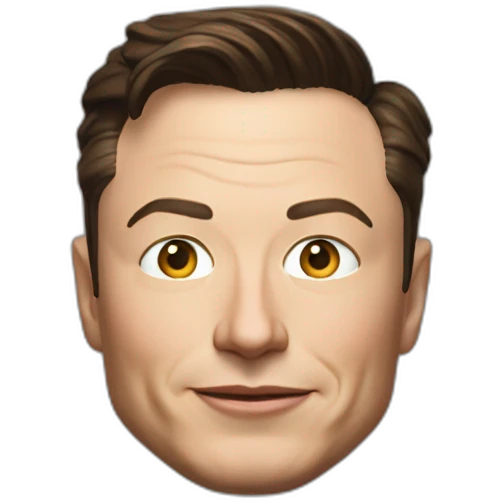 NFT text on Elon musk head emoji