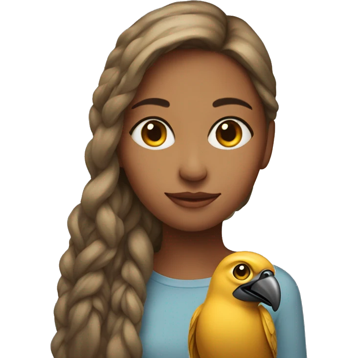 Girl with bird  emoji