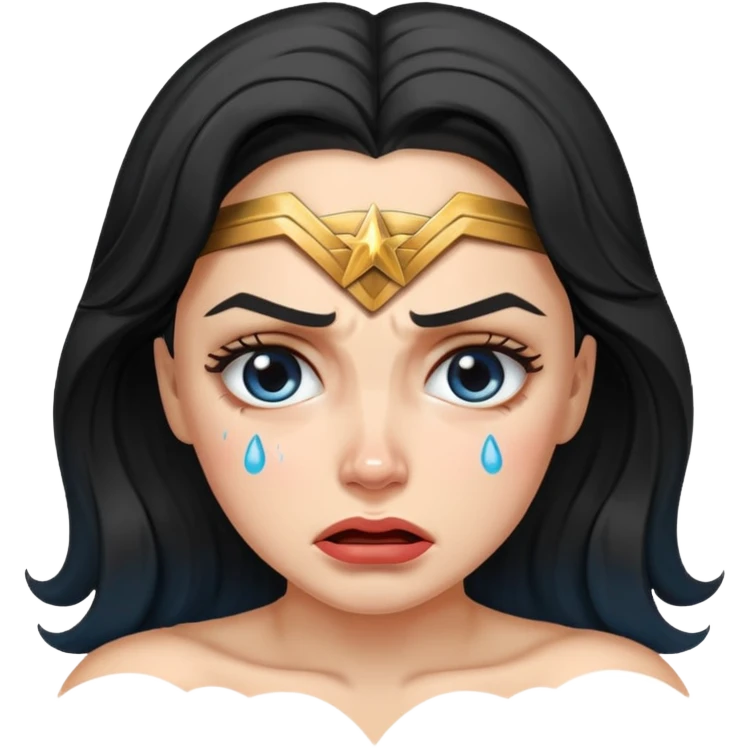 An wonder woman, crying

 emoji