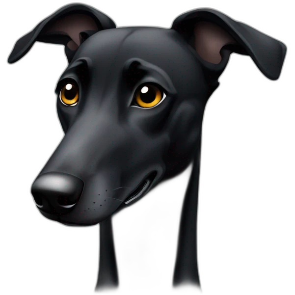 Black color greyhound malinois emoji