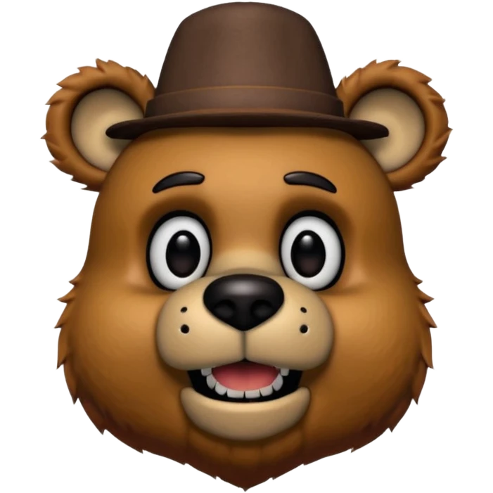 Freddy Fazbear (small hat) from Five Nights At Freddy's Movie emoji