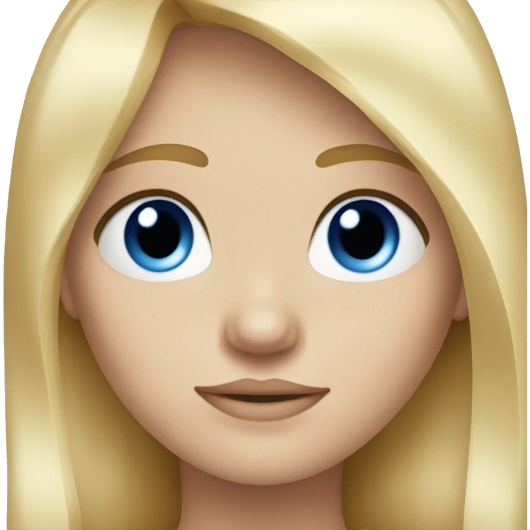 Blonde hair blue eye girl with fair skin burnt  emoji