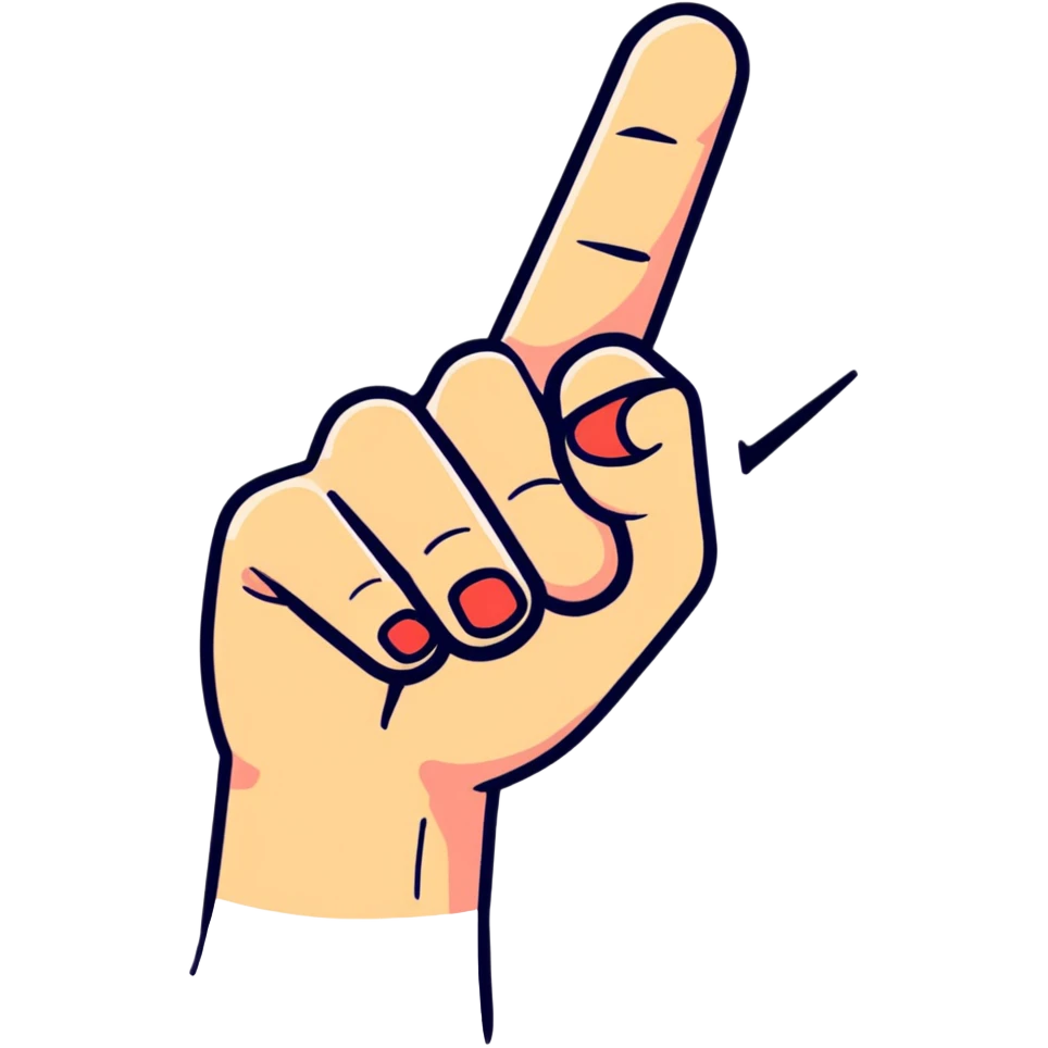 Hand with finger marked with voting ink emoji