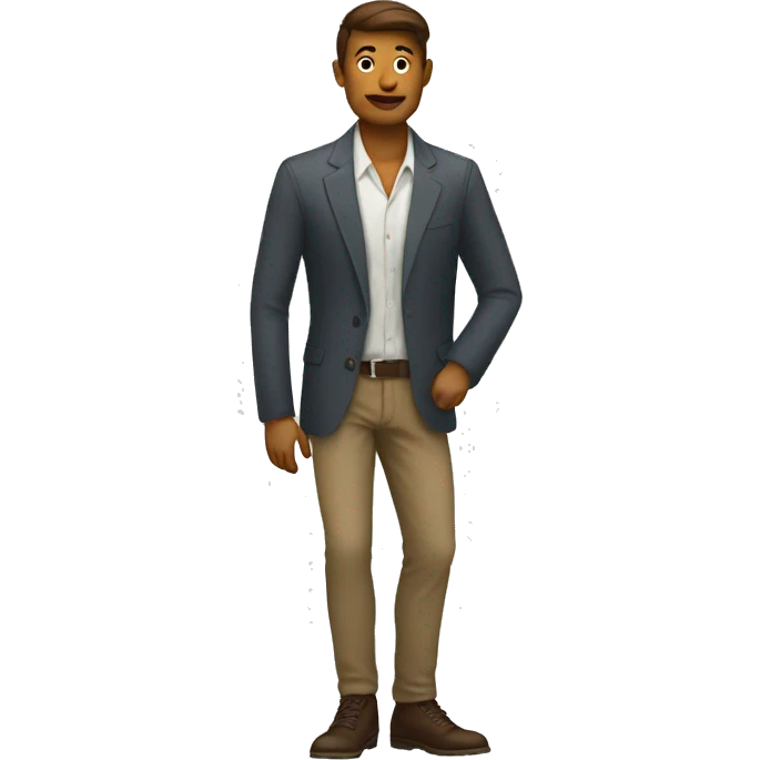 Unique man with three legs emoji