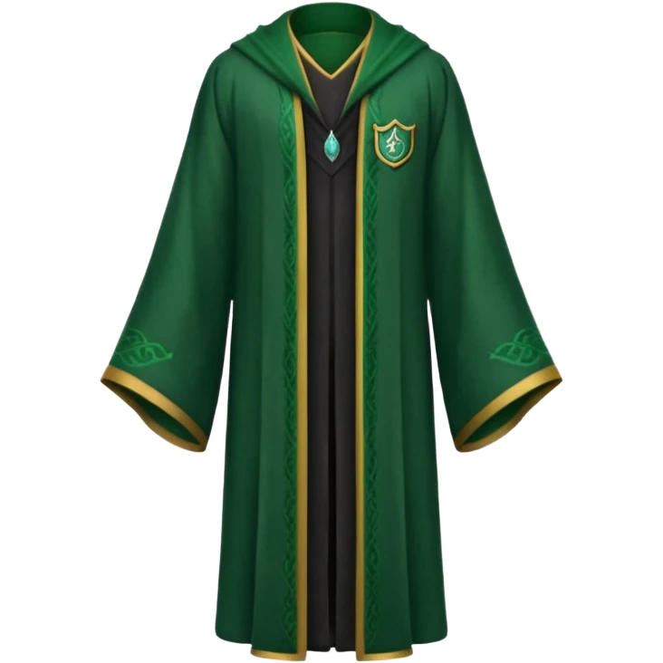 Hogwarts robe in slytherin farbe emoji