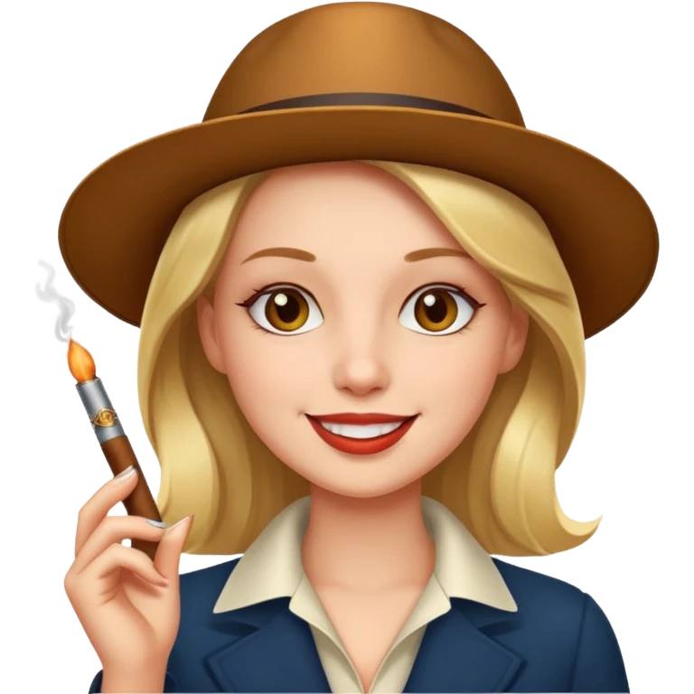 Girl Smoking cigar  emoji
