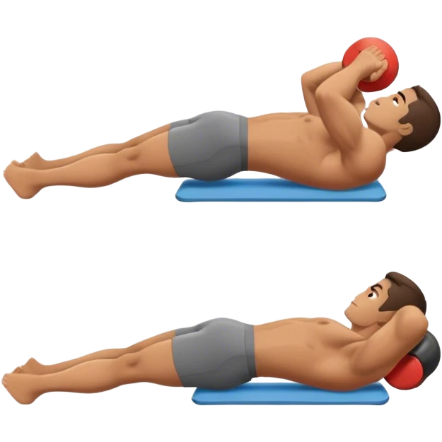 lying down man weighted glute bridges emoji