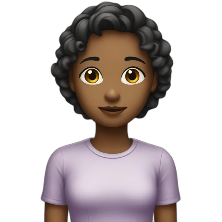 The girl shows cordially emoji