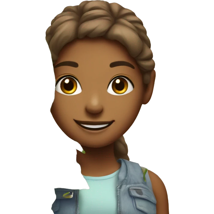 smiling girl with indoor plant emoji