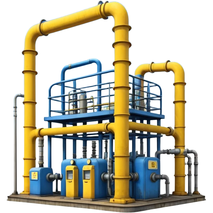 gas transmission station blue and yellow emoji