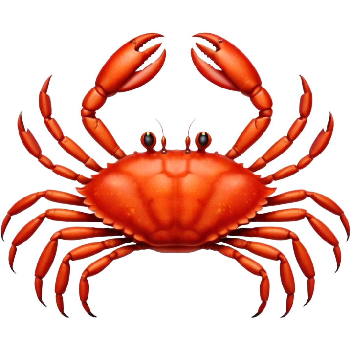 A live crab with only eight legs and two pincers emoji