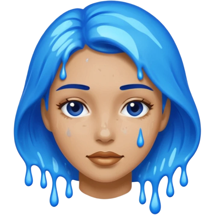 Woman  blue splashed emoji
