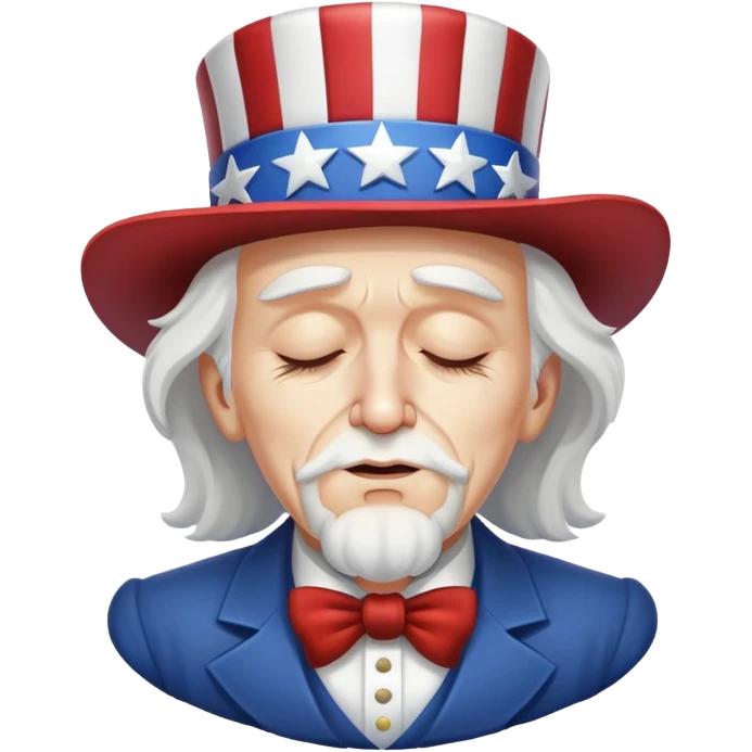 Uncle Sam laying on his back dead emoji