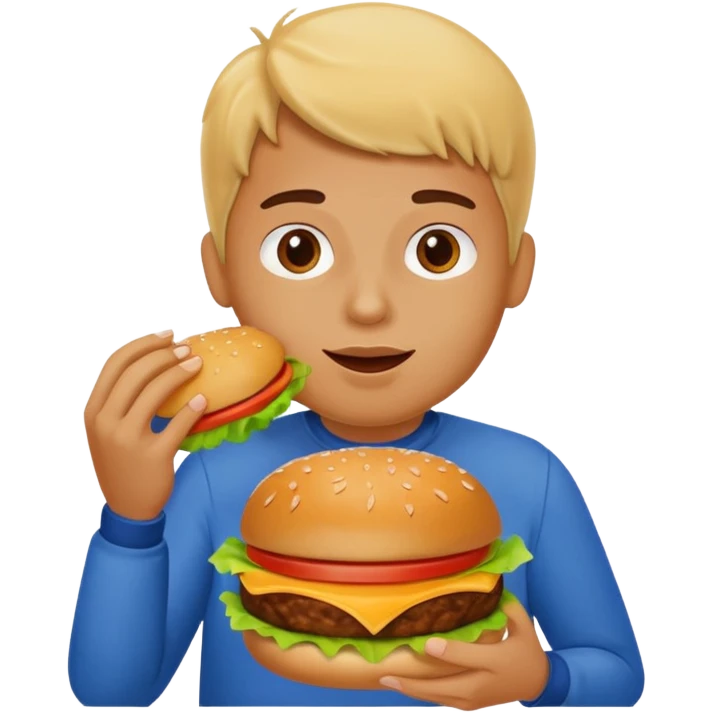Comiendo una hamburguesa emoji