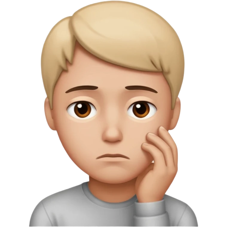 Emoji triste 😔 qui pense à M emoji