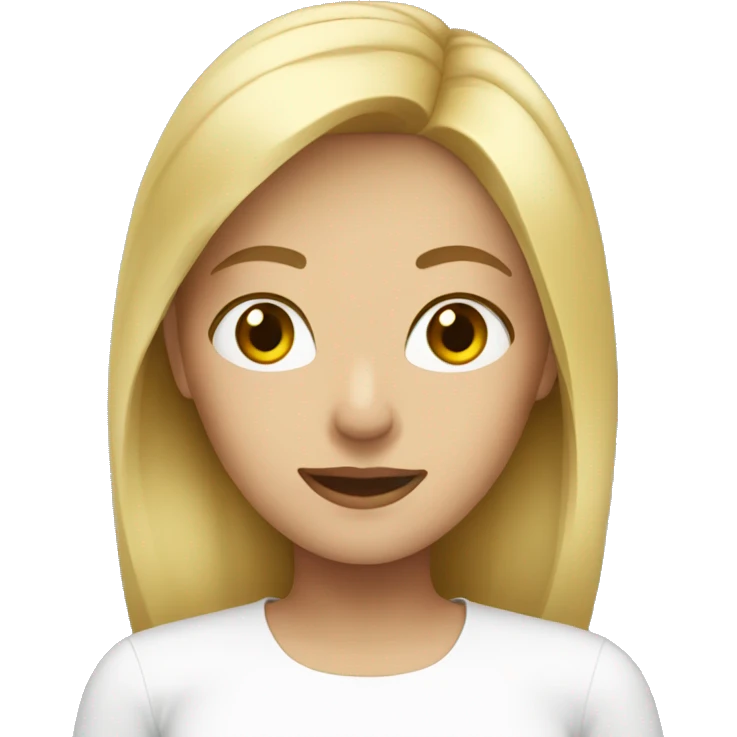 Blonde Woman in White Shirt emoji