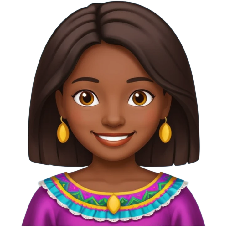 Mexican girl with silk press emoji