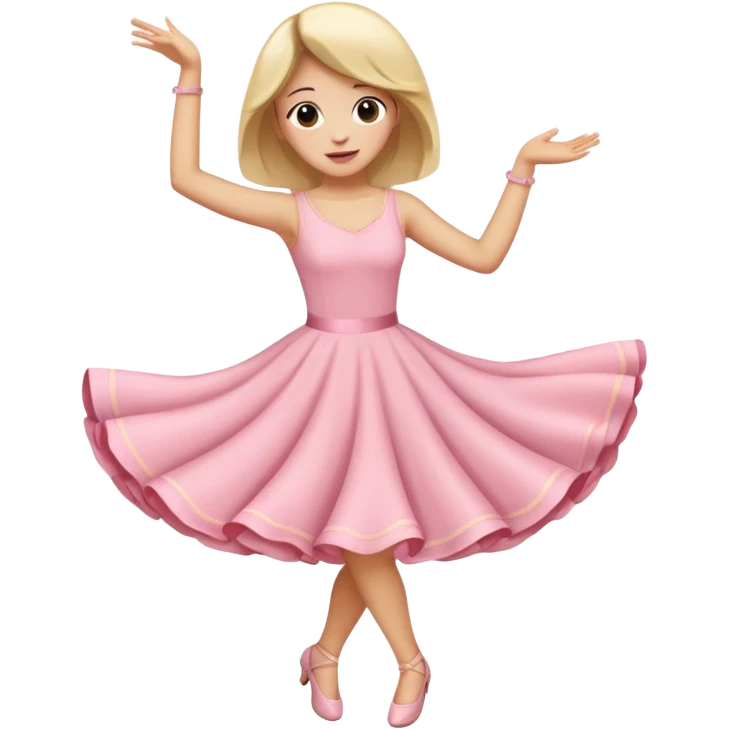 Light pink dance emoji