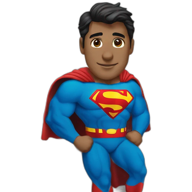 superman en una oficina emoji