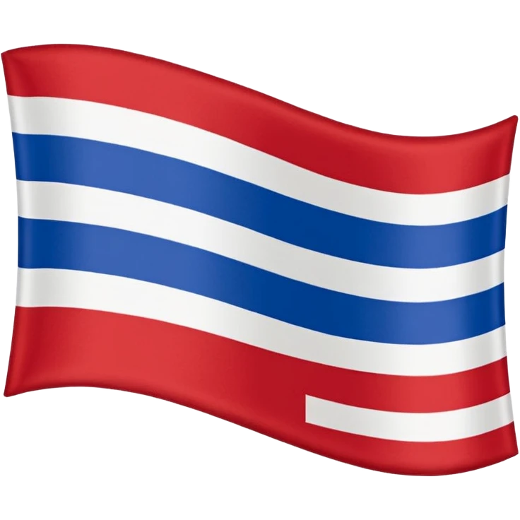 FR yugoslavia flag blue white red without star, only three stripes emoji