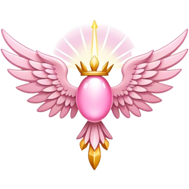 6 wings emblem holy light pink emoji