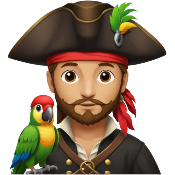 pirate and parrot emoji