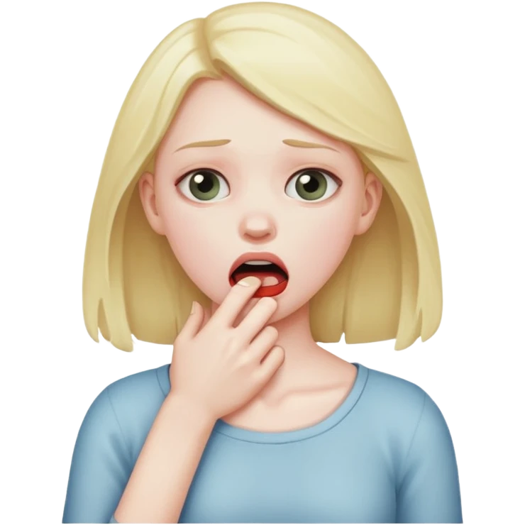 girl choking herself emoji