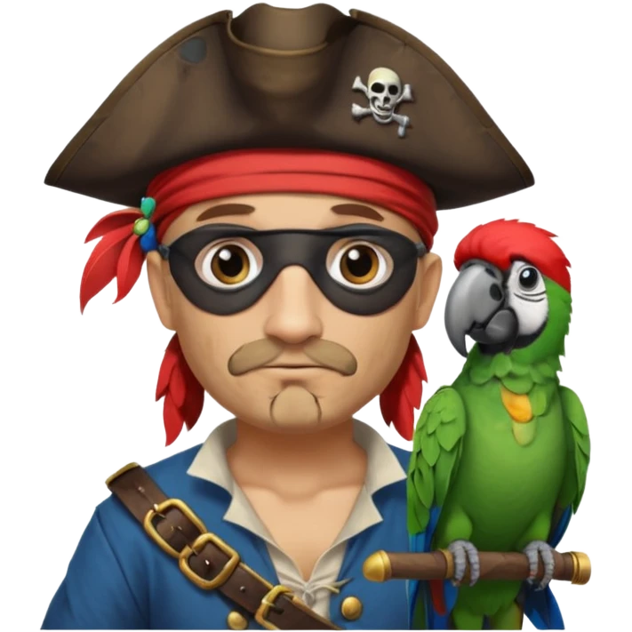 pirate and parrot emoji