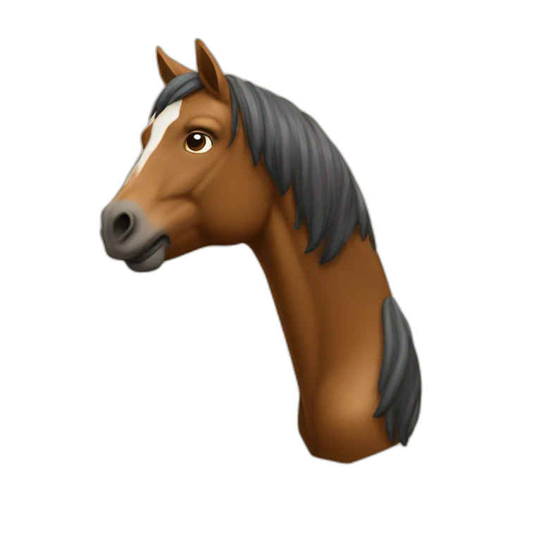 Un cheval sur une table emoji
