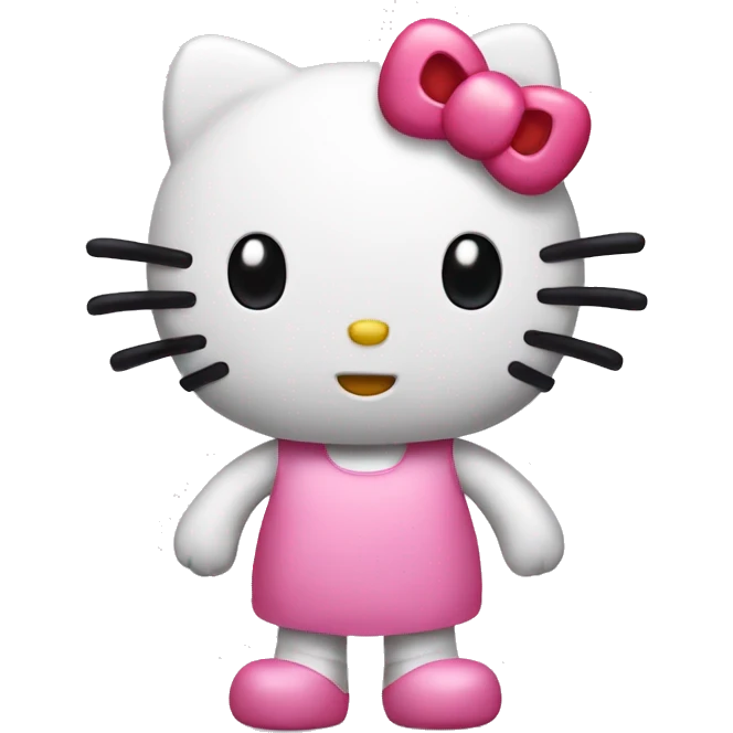 hello kitty with arms and legs emoji